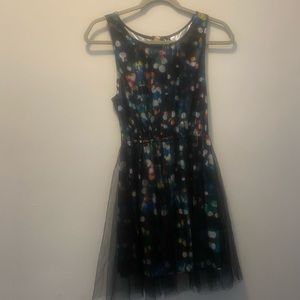 Dress with Tulle Overlay